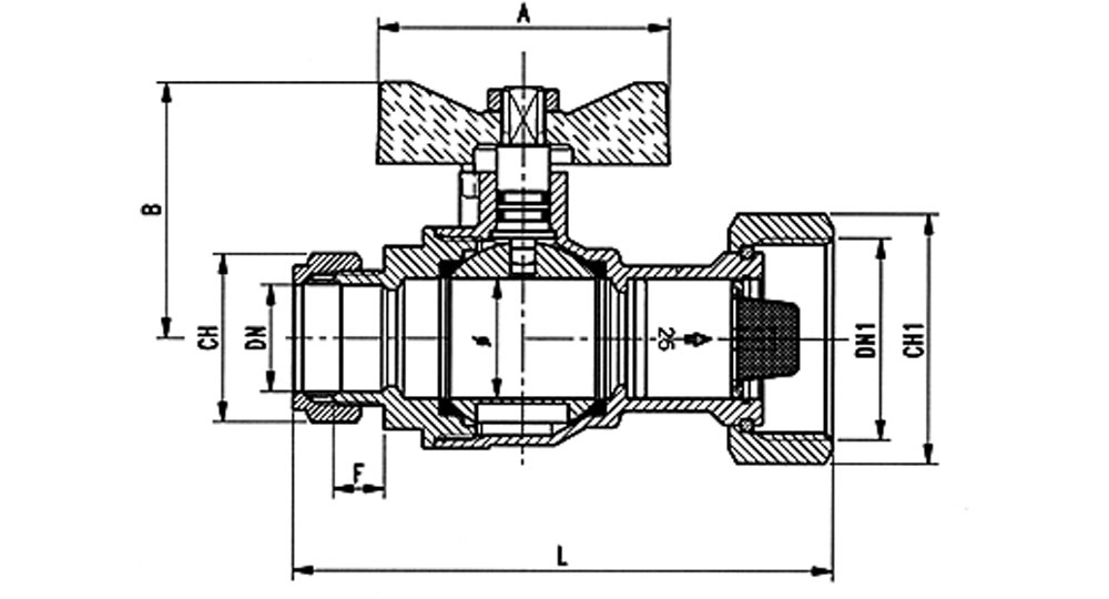 Angled ball valve with built-in strainer and check valve.  For systems which require high flow rates.