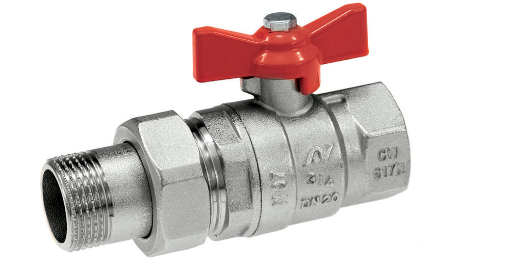 Ball valves with male connection