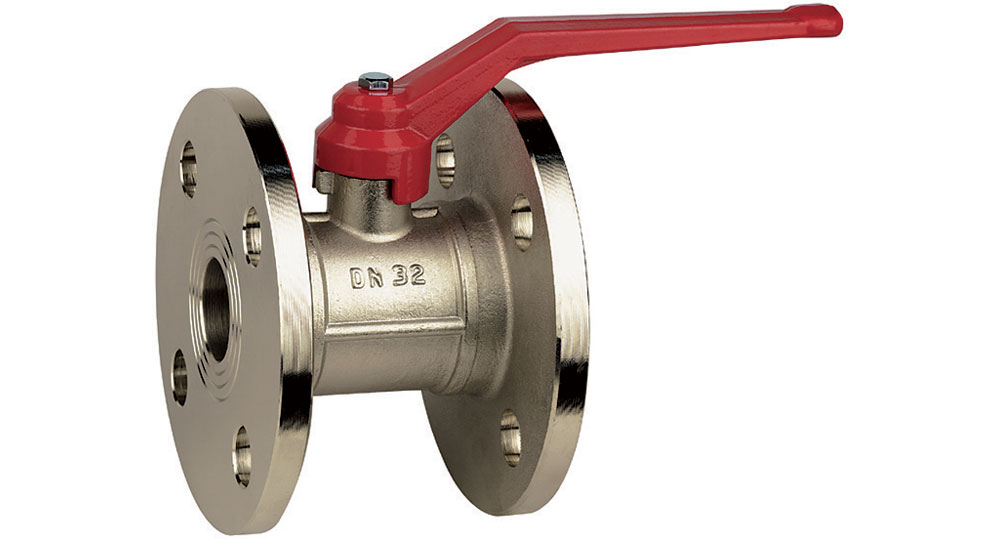 Flanged brass ball valve PN10/16.