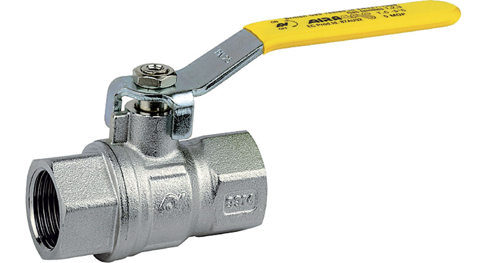 Ball valve for gas F.F. with handle (screwed iron). EN10226 THREAD