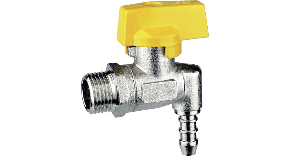 Liquid gas square cut off valve M.,hose carrier for pipe with inside ø 8 mm (UNI 7140).