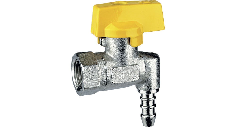Liquid gas square cut off valve F.,hose carrier for pipe with inside ø 8 mm (UNI 7140).